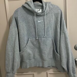 Nike Light Gray Pullover Hoodie, medium , cropped